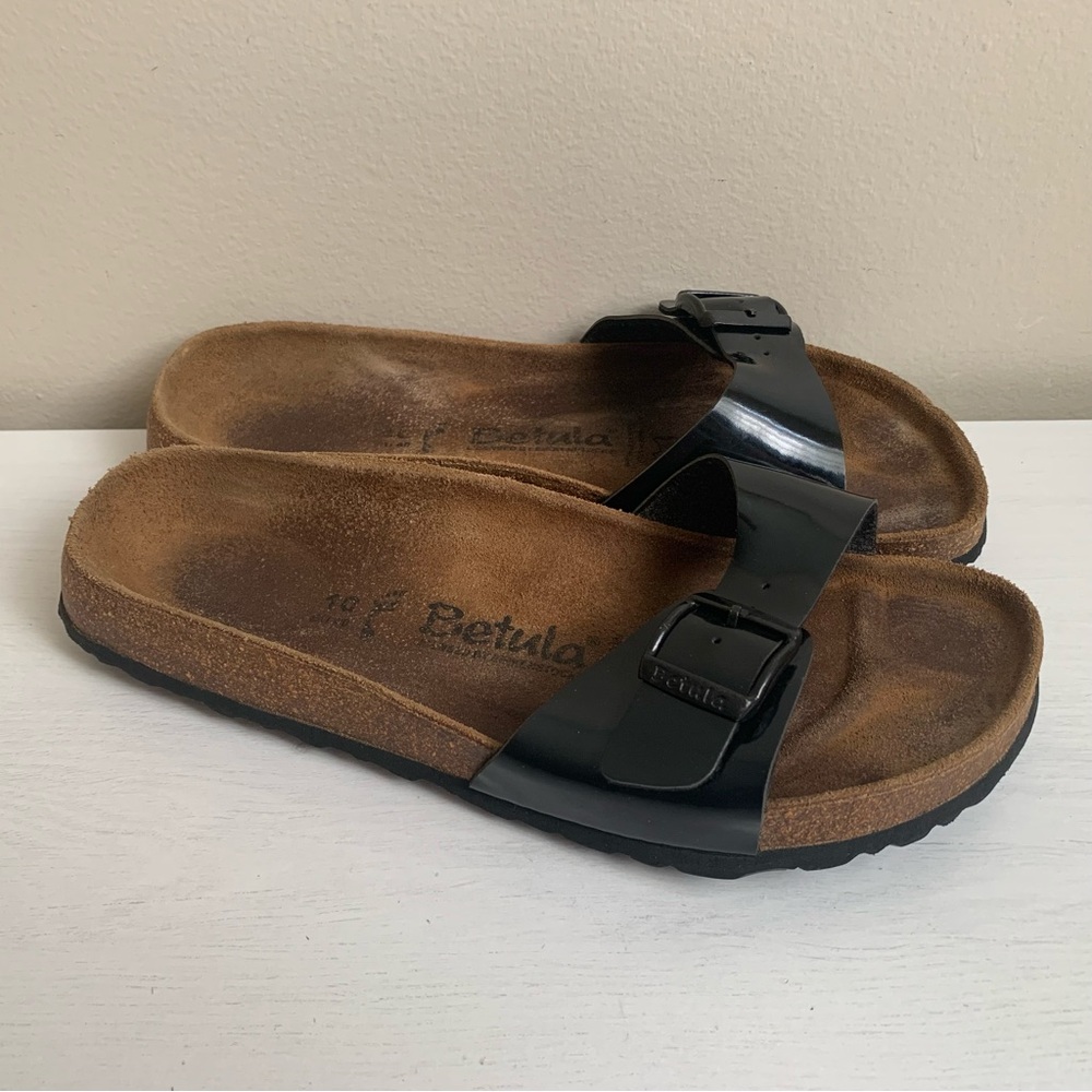 Betula By Birkenstock Helena Madrid Style Black Birko-Flor Women’s Sandals Sz 10